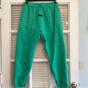 Fear of God Teal Pullover Sweatshirt with Black Patch